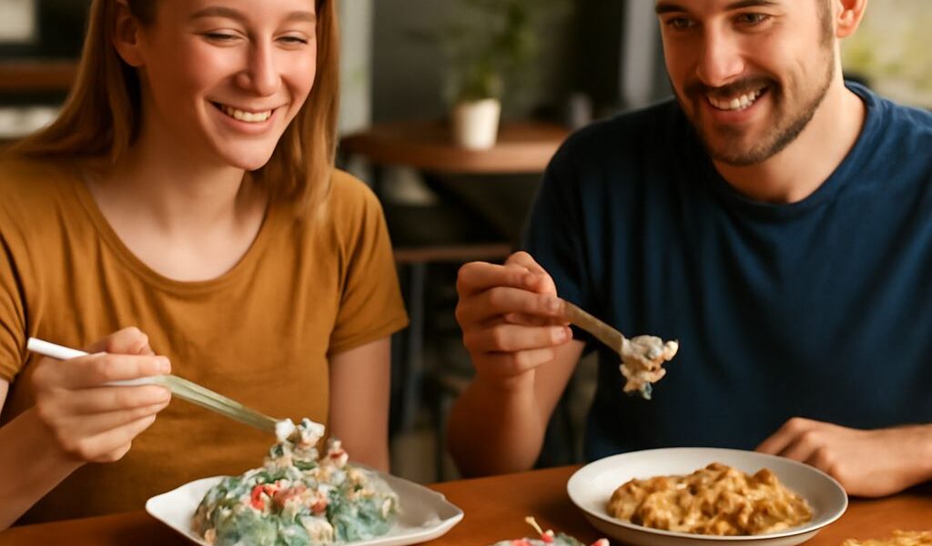 A variety of wasabi menu items including bento menu options, takoyaki, and hibachi dishes.