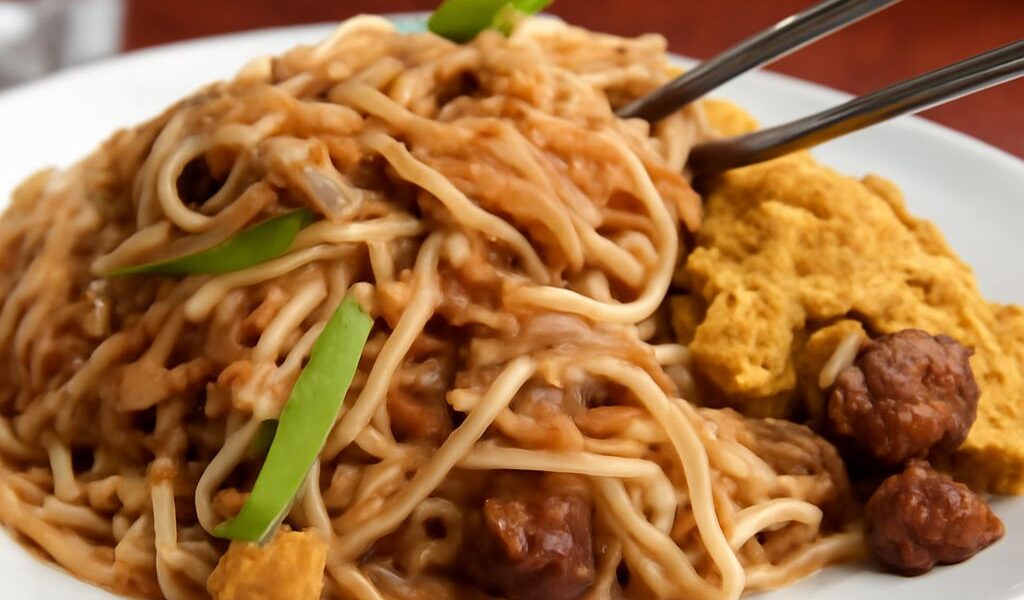 A vibrant display of Thai flavors featuring khon thai and thai purple elements