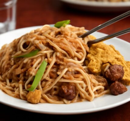 A vibrant display of Thai flavors featuring khon thai and thai purple elements