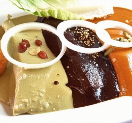 A chef kneading dough for mole mole beside a golden river