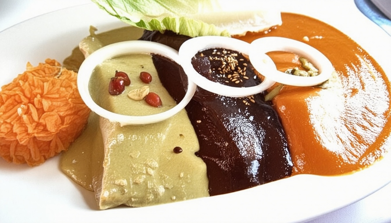 A chef kneading dough for mole mole beside a golden river