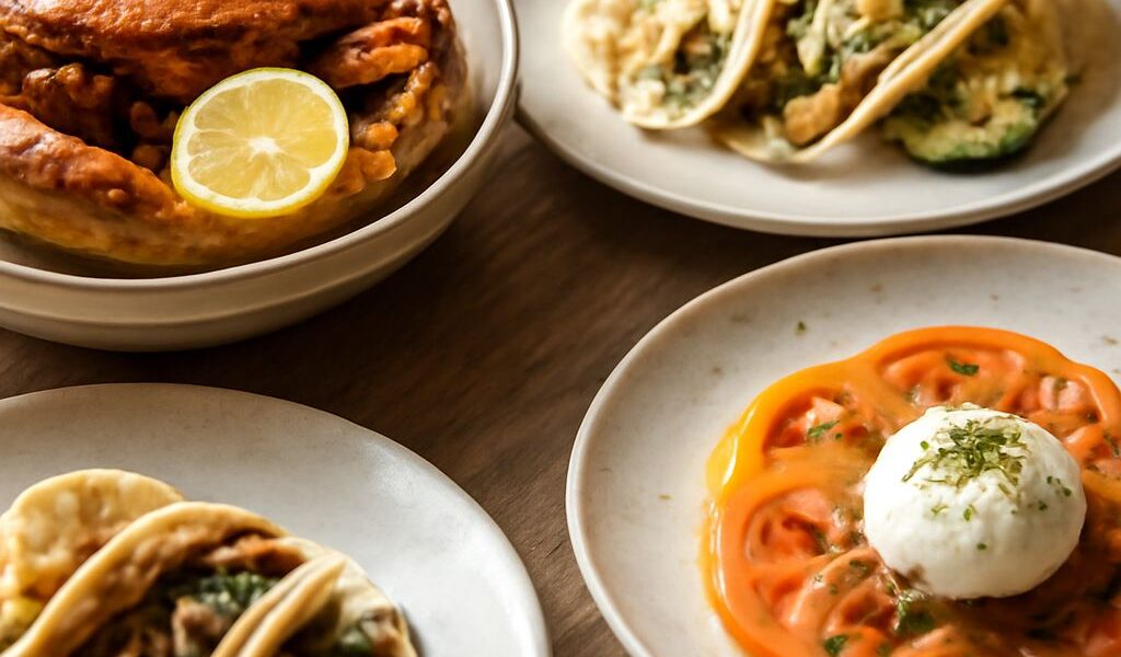 A variety of food options including Daniels Fast Food and gondola food