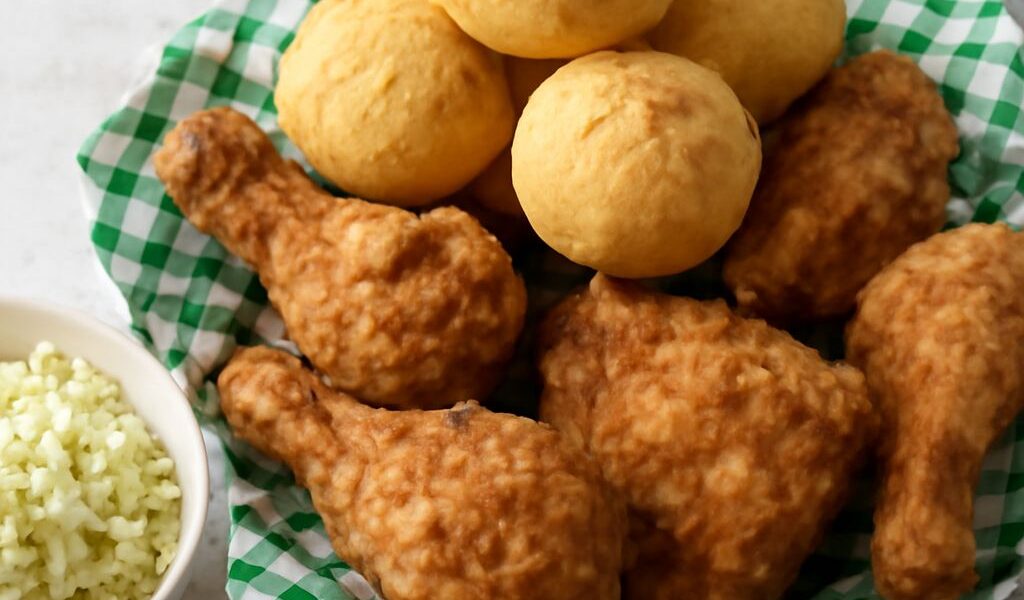 Wishbone chicken and Manchu chicken dishes with chicken and jojos