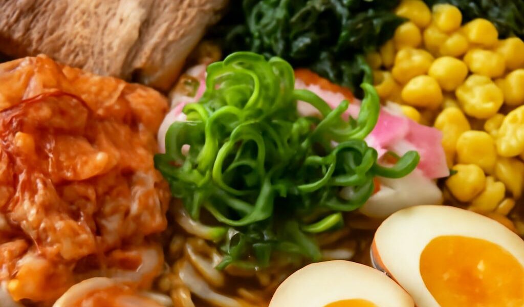 Edamame ramen with kombu and dirty harrys