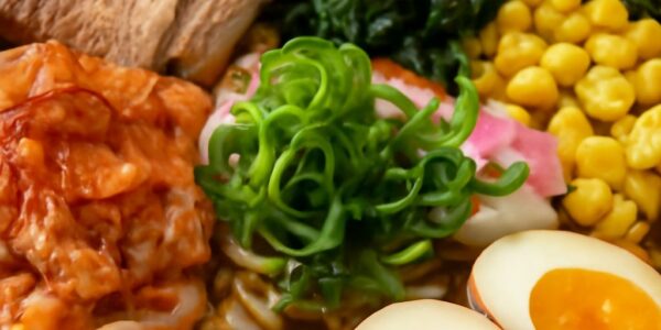 Edamame ramen with kombu and dirty harrys