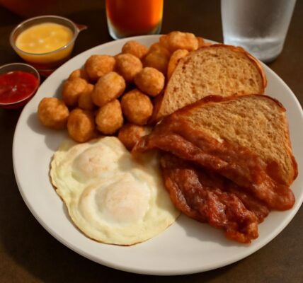 A delicious serving of grits and eggs with a hint of pinons, popular in medinas
