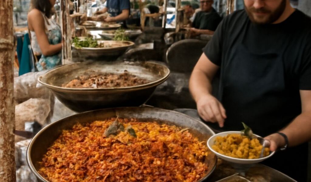 A variety of festival foods and local fest food