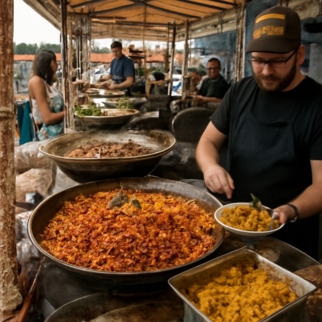 A variety of festival foods and local fest food