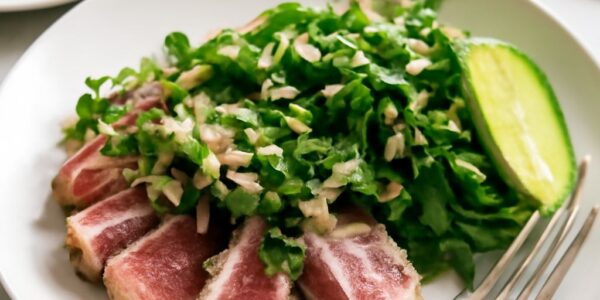 Delicious seared ahi tuna with a perfect seared tuna crust